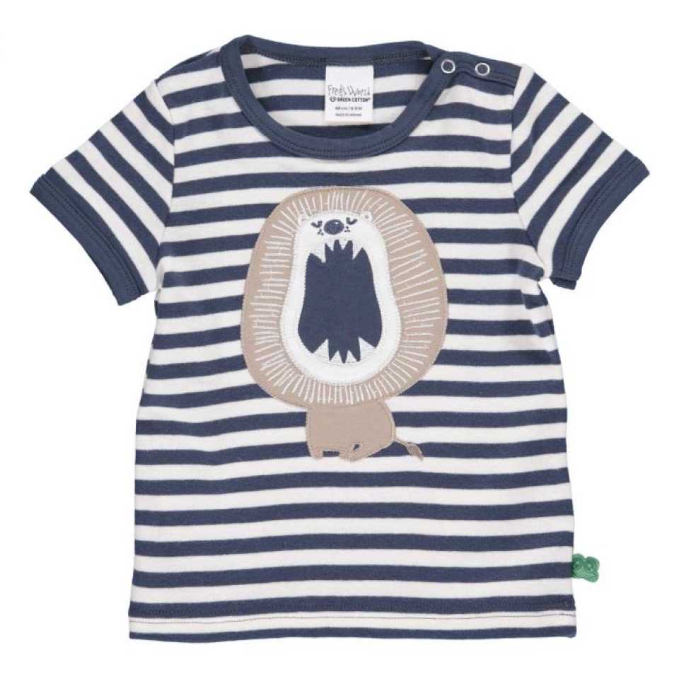 Tricou cu dungi și imprimeu animal pentru bebeluși