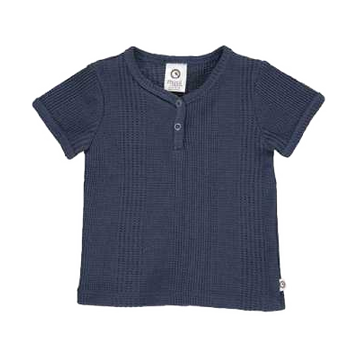 Tricou Waffle rib bleumarin pentru bebeluși