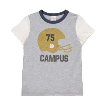 Tricou gri cu imprimeu campus pentru copii