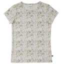 Tricou crem cu imprimeu frunze pentru copii