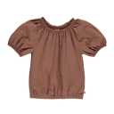 Tricou maro cu mâneci bufante pentru fete