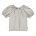 Tricou verde cu mâneci bufante pentru fete