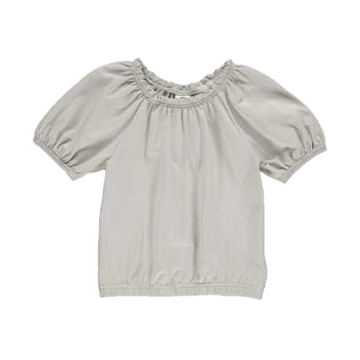 Tricou verde cu mâneci bufante pentru fete
