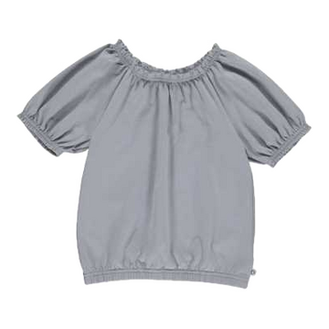 Tricou gri cu mâneci bufante pentru fete