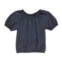 Tricou bleumarin cu mâneci bufante pentru fete