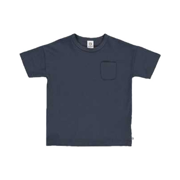 Tricou bleumarin cu buzunar, pentru copii