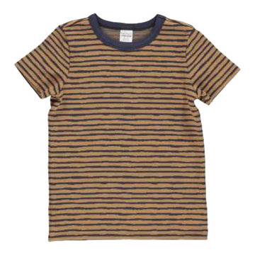 Tricou bleumarin cu dungi maro pentru copii