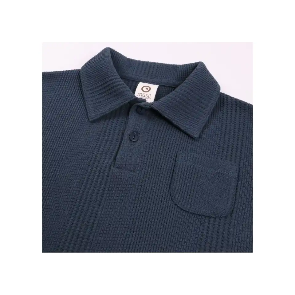 Tricou cu guler, Waffle rib pentru copii