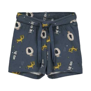 Pantaloni scurți bleumarin cu imprimeu animale, pentru bebeluși