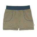 Pantaloni scurți verzi cu imprimeu tractoare, pentru bebeluși