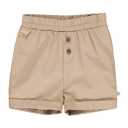 Pantaloni scurți bej din poplin, pentru bebeluși