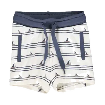 Pantaloni scurți cu imprimeu bărci, pentru bebeluși