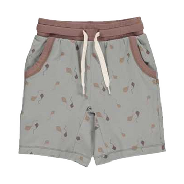 Pantaloni scurți verzi cu imprimeu zmeie, pentru copii