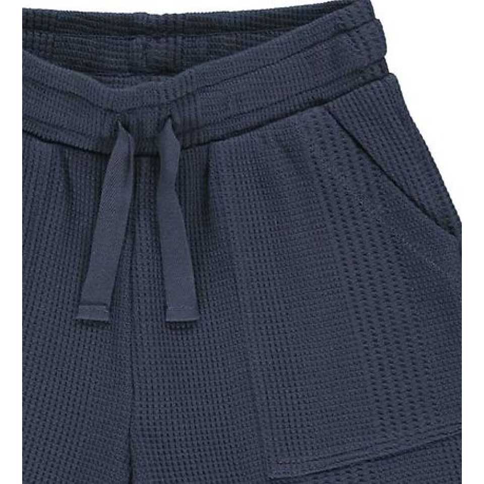 Pantaloni scurți bleumarin Waffle Rib