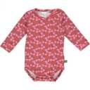 Body roz cu imprimeu cireșe