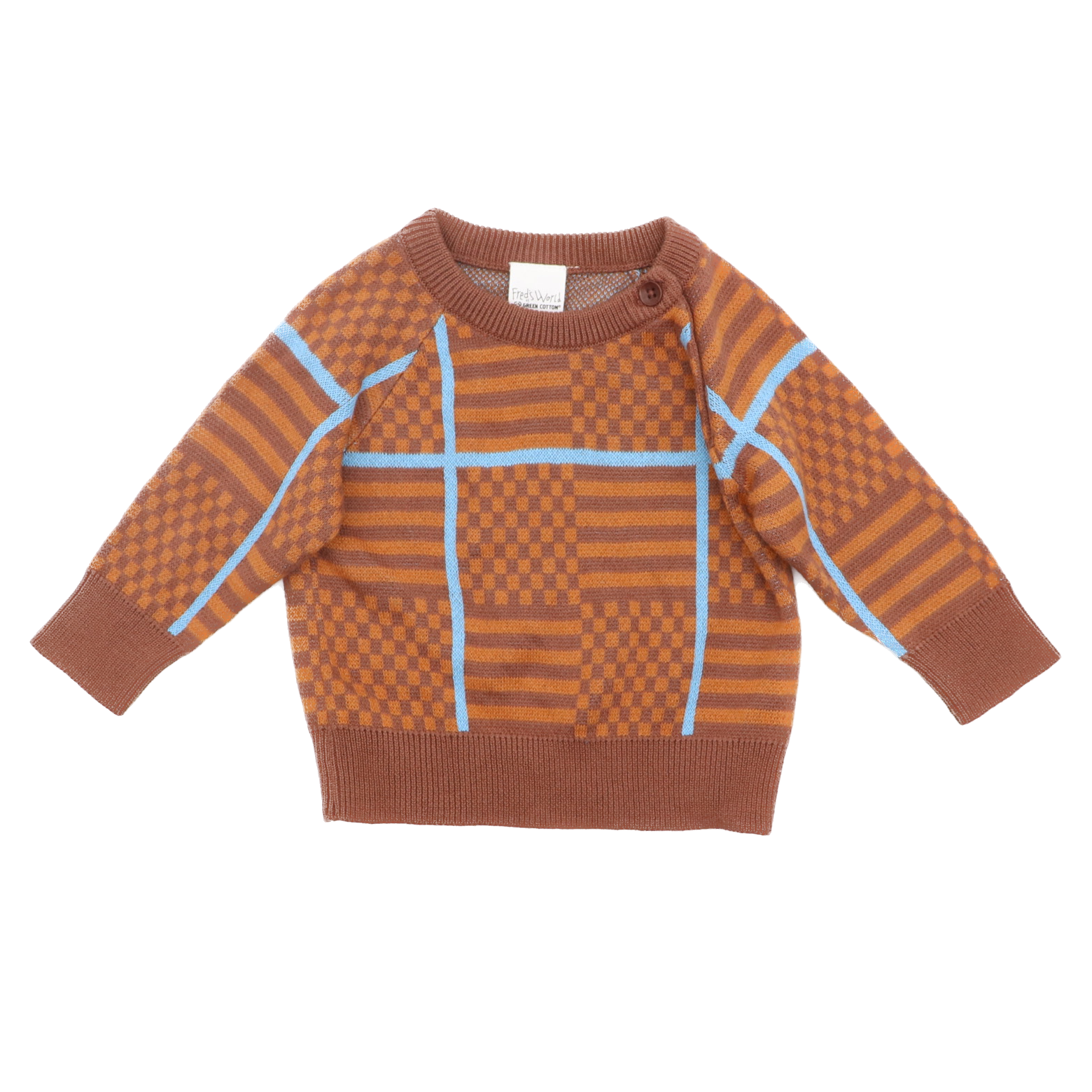 Pulover tricotat baby cu model geometric