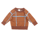 Pulover tricotat baby cu model geometric