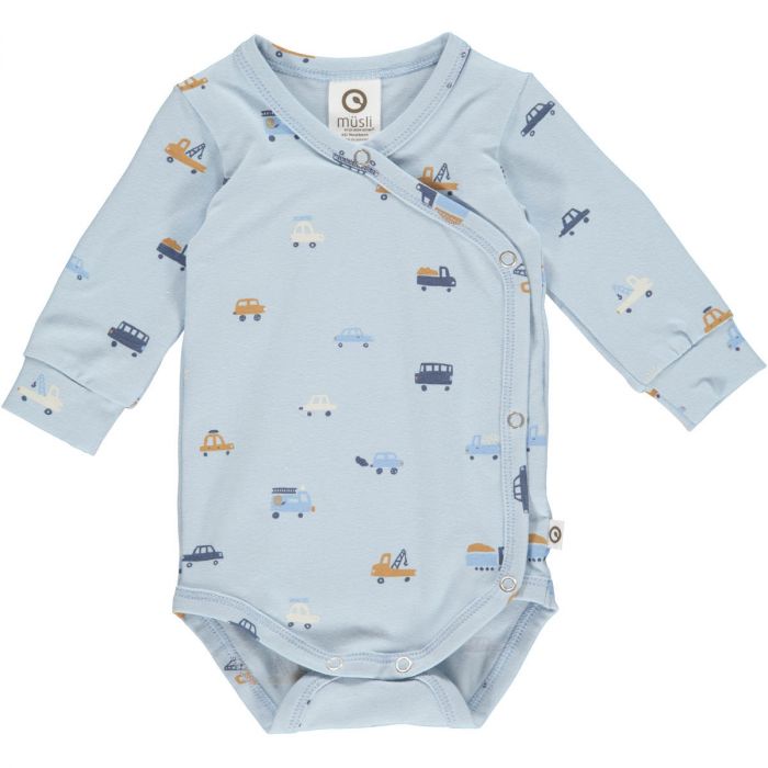 Body tip kimono cu imprimeu mașinuțe