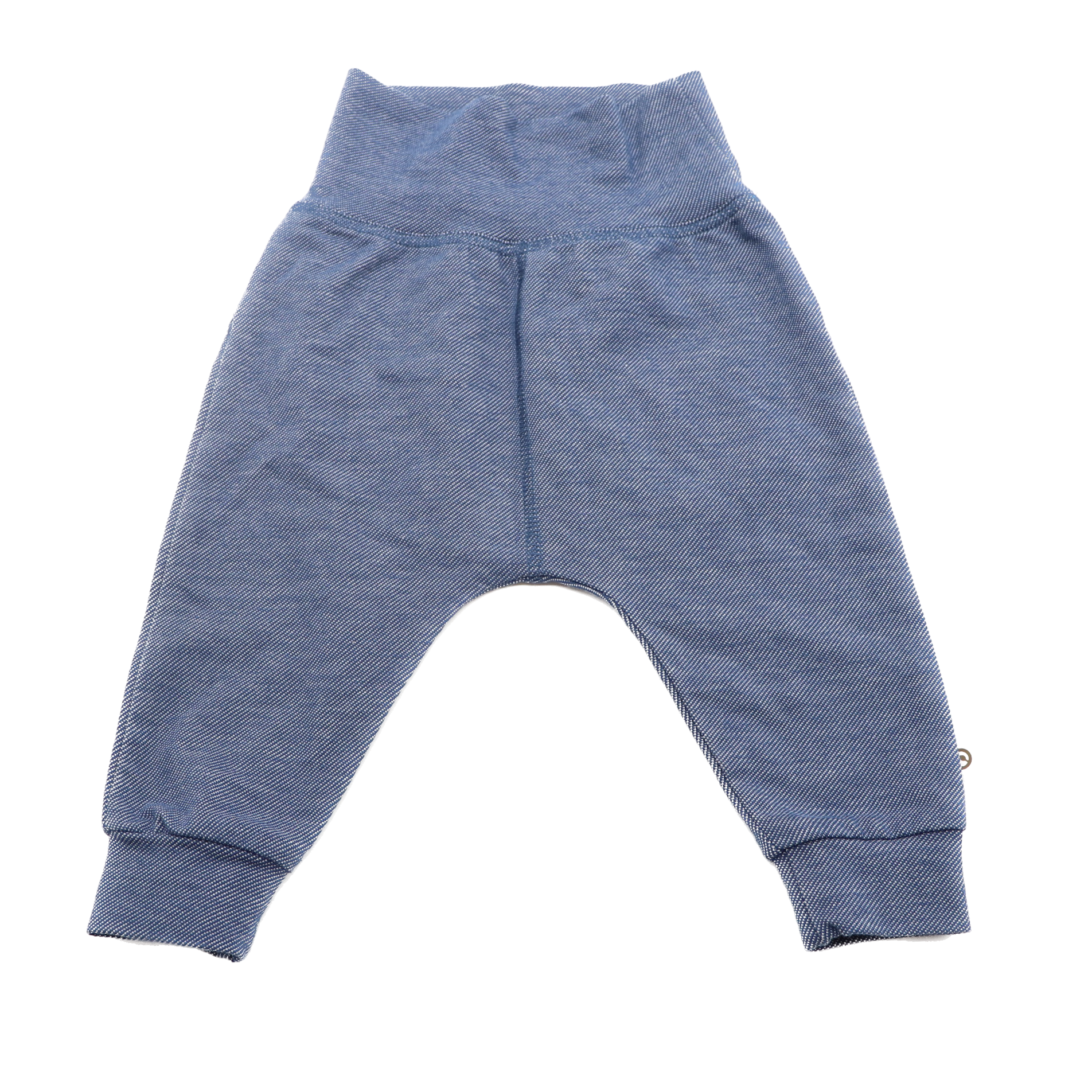 Pantaloni în nuanța denim, din bumbac organic