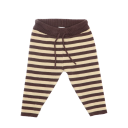 Pantaloni tricotați cu dungi maro