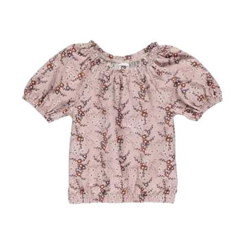 Tricou roz cu imprimeu floral, pentru copii