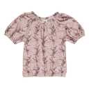 Tricou roz cu imprimeu floral, pentru copii