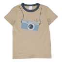 Tricou bej cu imprimeu cameră foto, pentru copii