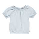 Tricou bleu cu mâneci bufante pentru fete