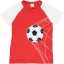 Tricou roșu cu imprimeu minge de fotbal pentru copii