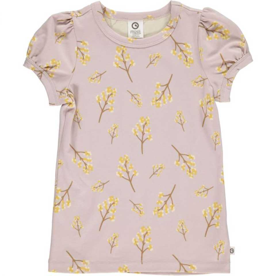 Tricou roz cu imprimeu floral Flipendula pentru fete