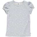 Tricou bleu cu imprimeu mic floral pentru fete
