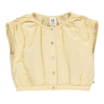 Tricou galben cu nasturi pentru fete