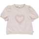 Tricou roz pal din bumbac gros pentru fete