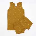 Set verde cu imprimeu mingi: maieu și boxeri pentru băieți