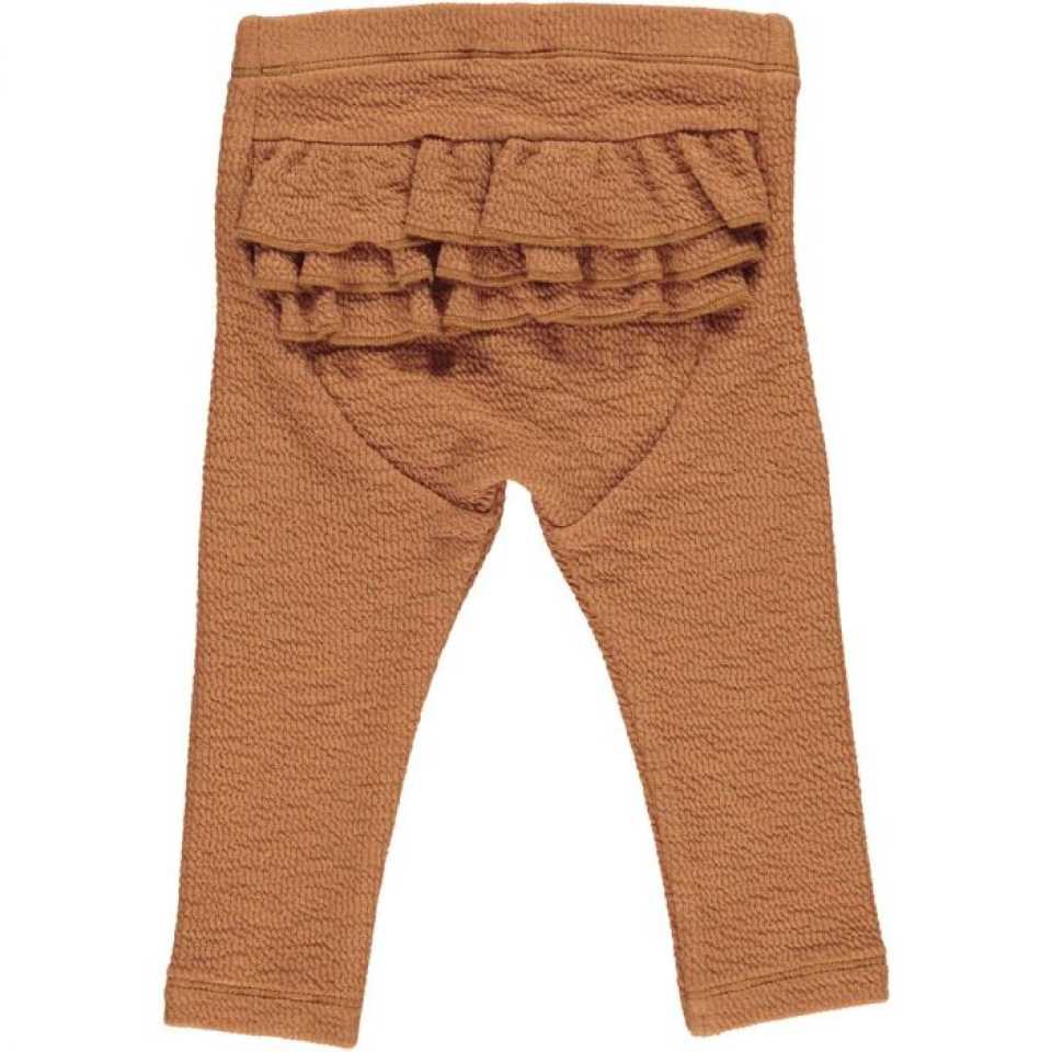 Pantaloni bej cu volănașe pentru bebeluși