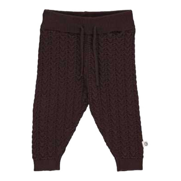 Pantaloni maro tricotați pentru bebeluși