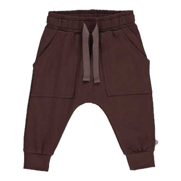 Pantaloni maro închis cu buzunare încăpătoare pentru bebeluși