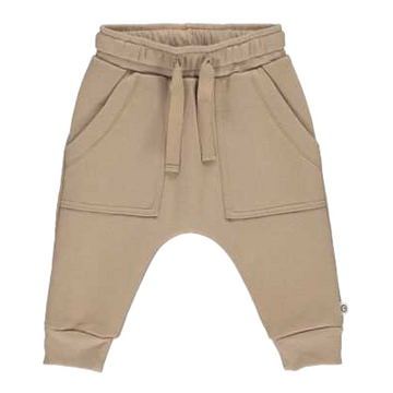 Pantaloni de trening groși, bej, pentru bebeluși
