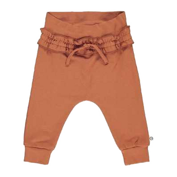 Pantaloni amber cu volănaș din bumbac organic