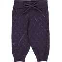 Pantaloni mov tricotați pentru bebeluși