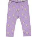 Colanți lila cu imprimeu iepurași pentru bebeluși