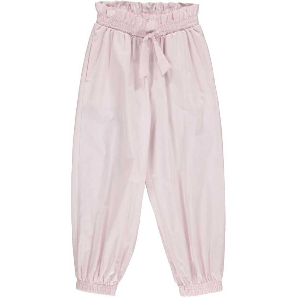 Pantaloni subțiri roz, din poplin, pentru fete