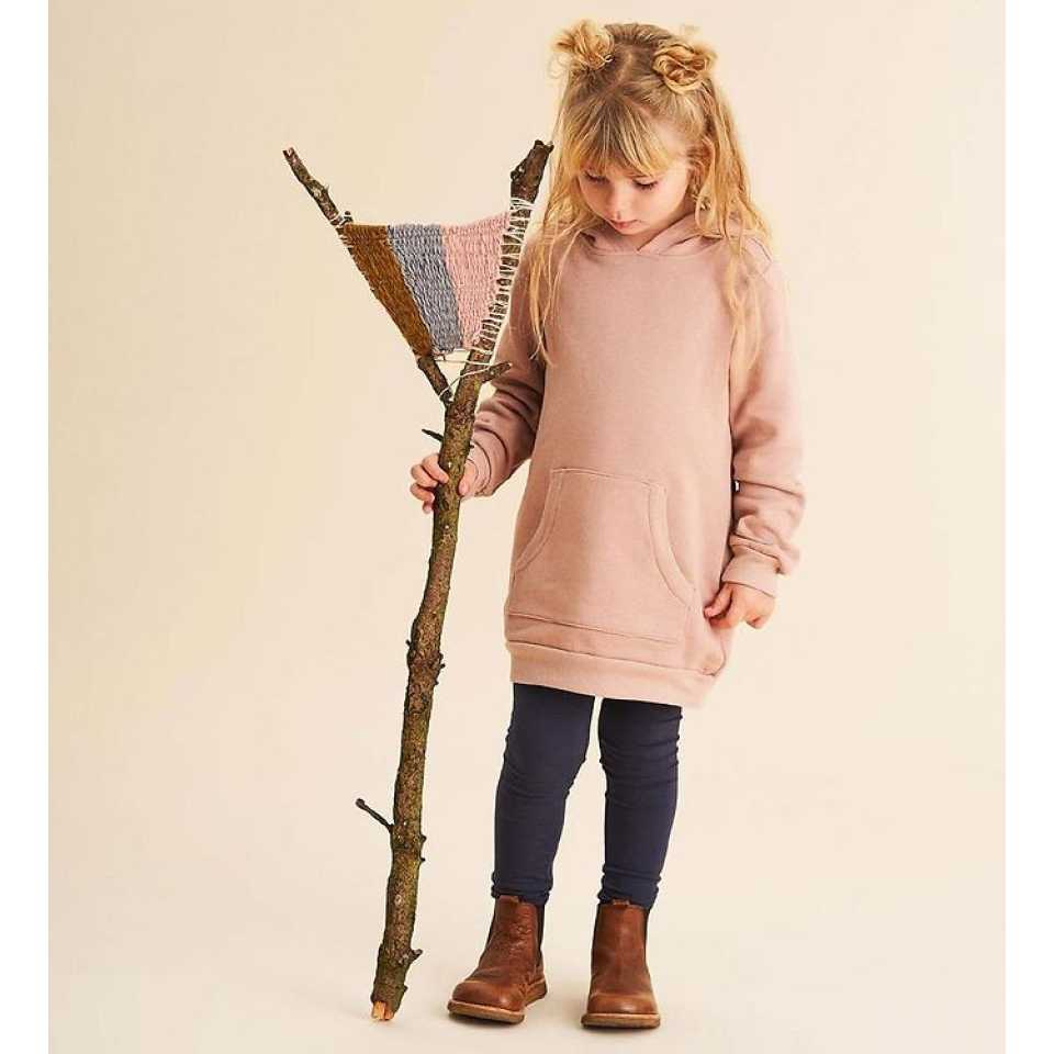 Rochie hoodie roz pentru fetițe