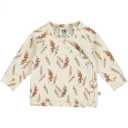 Bluză crem cu capse laterale, pentru bebeluși