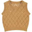 Vestă bej tricotată pentru bebeluși