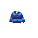 Cardigan tricotat cu dungi albastre