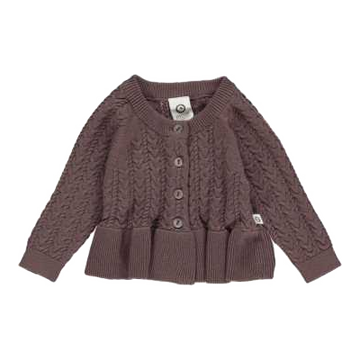 Cardigan tricotat, mov maro pentru fetițe