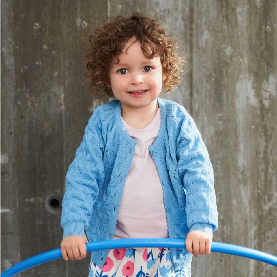Cardigan tricotat, bleu pentru bebeluși