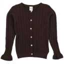 Cardigan tricotat, maro pentru fete
