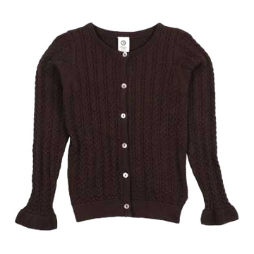 Cardigan tricotat, maro pentru fete